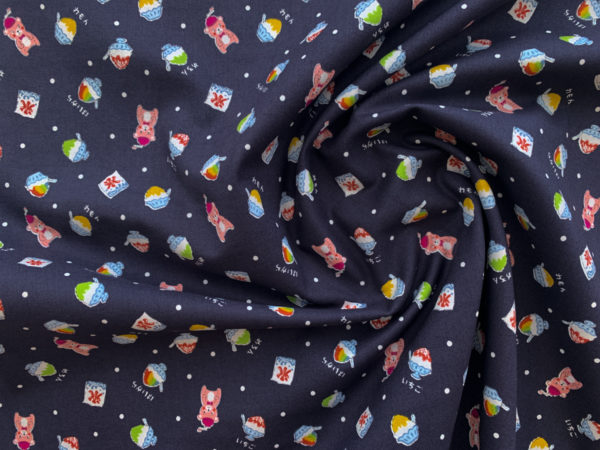 Japanese Cotton Shirting - Kawaii Cat Floral