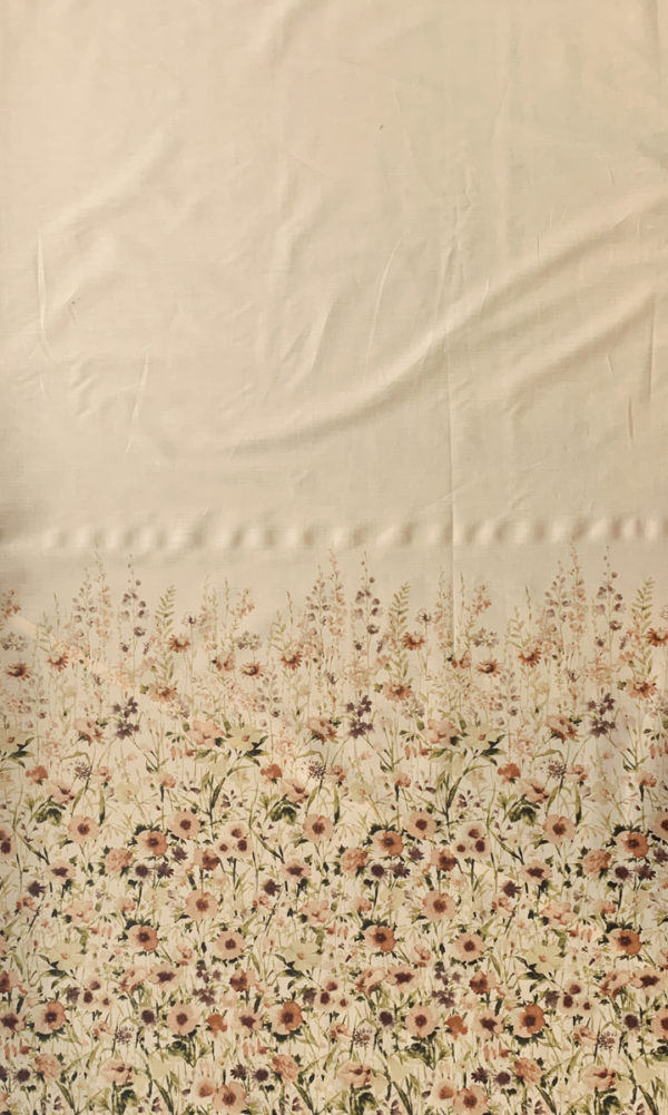 Japanese Cotton Lawn - Wildflowers on Brown