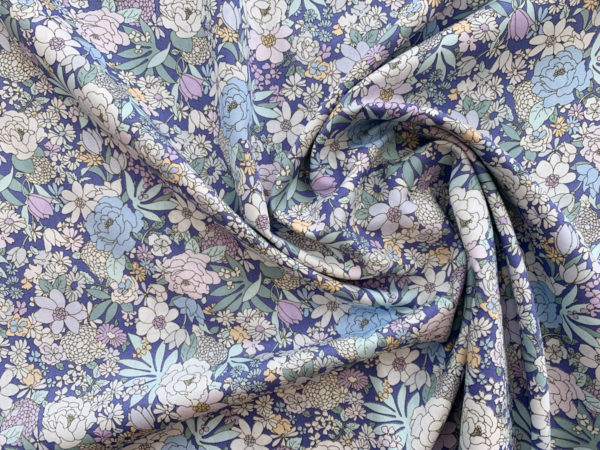 Japanese Cotton Shirting - Periwinkle Floral - Stonemountain & Daughter ...