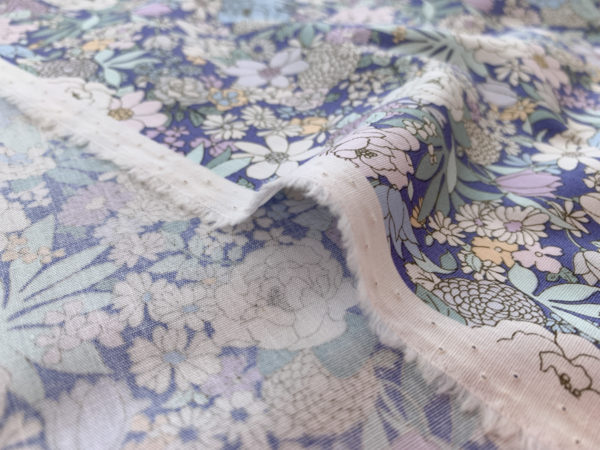 Japanese Cotton Shirting - Periwinkle Floral - Stonemountain & Daughter ...