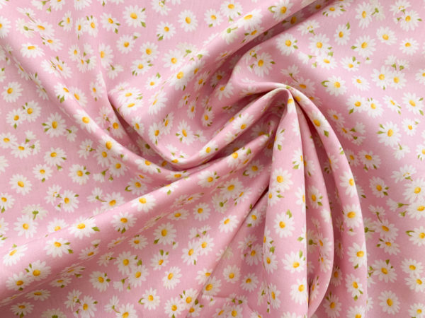 Japanese Cotton Sheeting - Daisy - Pink