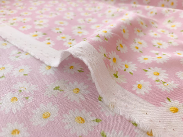 Japanese Cotton Sheeting - Daisy - Pink