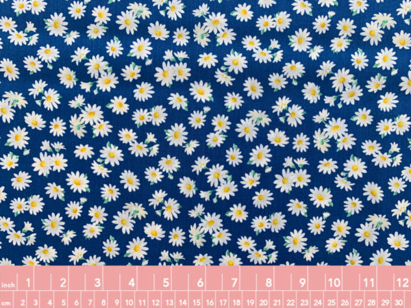 Japanese Cotton Sheeting - Daisy - Blue