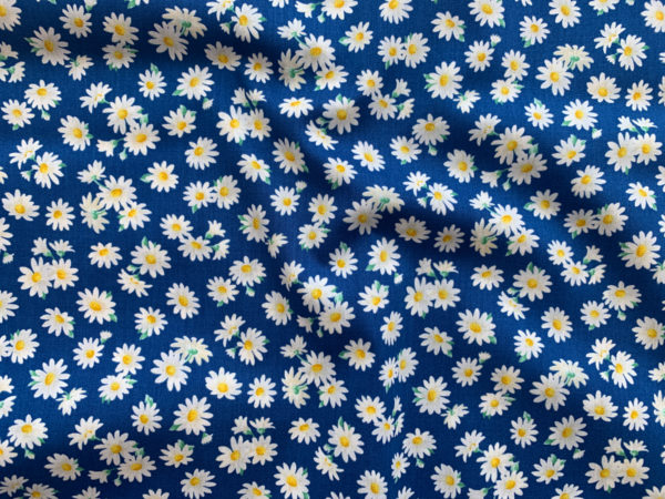 Japanese Cotton Sheeting - Daisy - Blue