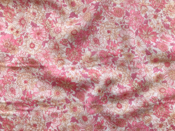 Japanese Cotton Double Gauze – Bubblegum Floral