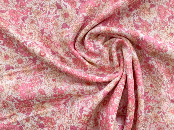 Japanese Cotton Double Gauze – Bubblegum Floral