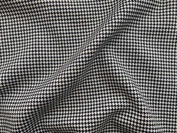 Designer Deadstock - Wool Blend Novelty Suiting - Pinwheel Houndstooth