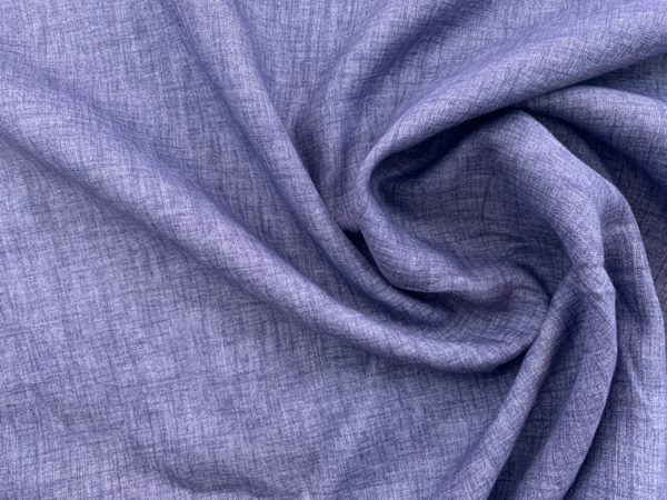 Designer Deadstock - Yarn Dyed Handkerchief Linen - Navy Heather