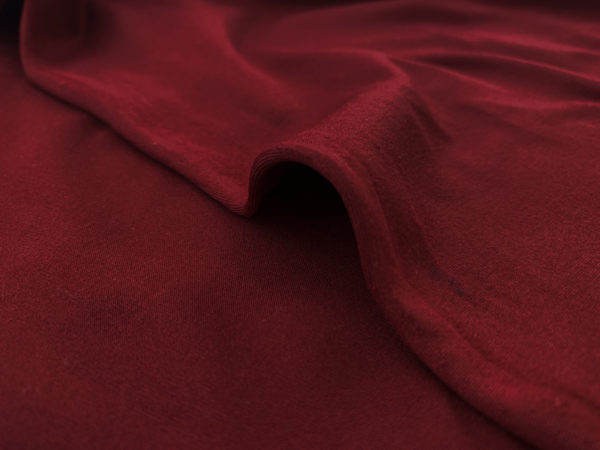 Designer Deadstock - Polyester/Spandex Brushed Jersey - Cranberry