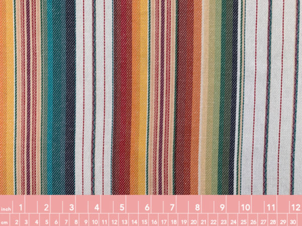 Designer Deadstock – Cotton Pueblo Stripe – Sunset