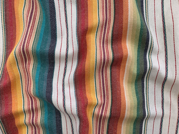 Designer Deadstock – Cotton Pueblo Stripe – Sunset