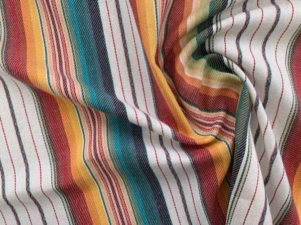 Designer Deadstock – Cotton Pueblo Stripe – Sunset