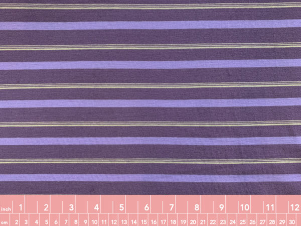 Designer Deadstock – Cotton/Spandex Jersey – Lavender Stripe