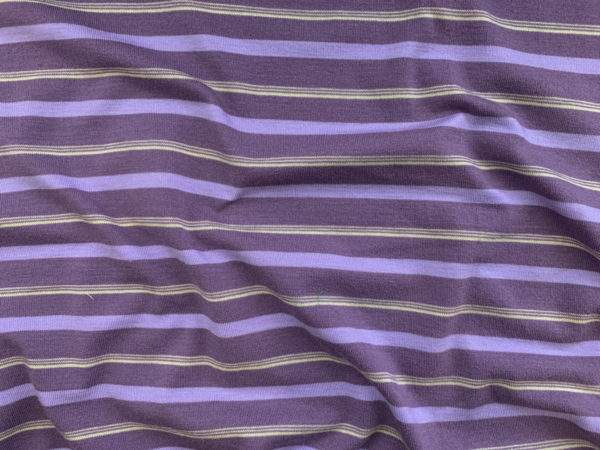 Designer Deadstock – Cotton/Spandex Jersey – Lavender Stripe