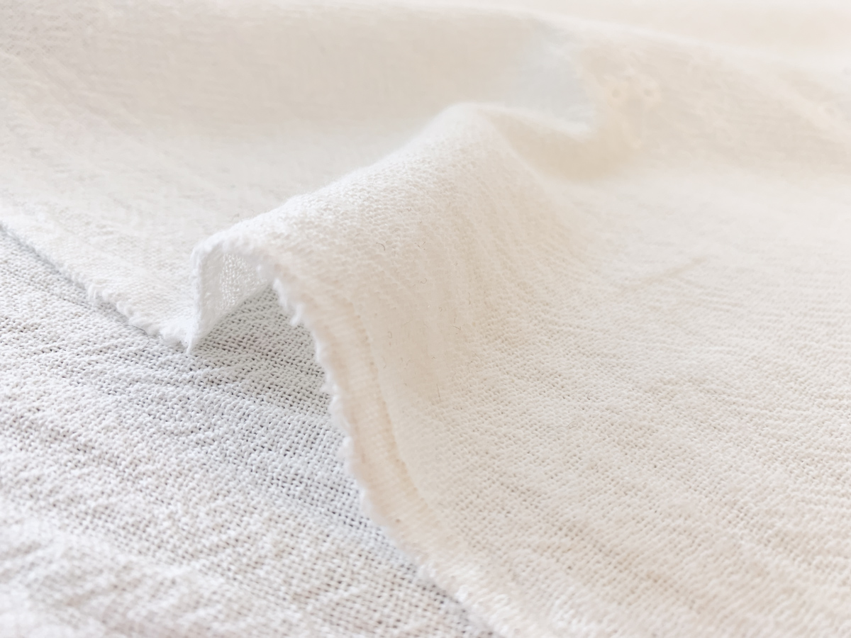 Designer Deadstock Cotton Eyelet Gauze White Floral Stonemountain