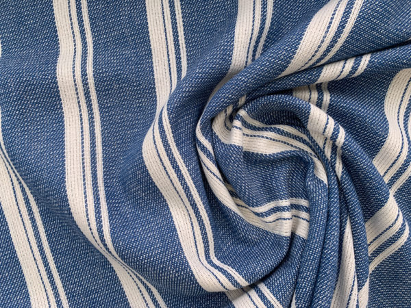 Designer Deadstock - Yarn Dyed Cotton - Basketweave Stripe