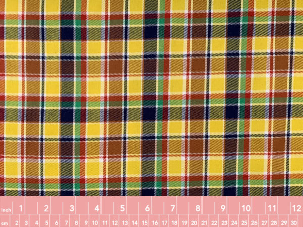 Designer Deadstock - Brushed Cotton Poplin - Primary Plaid