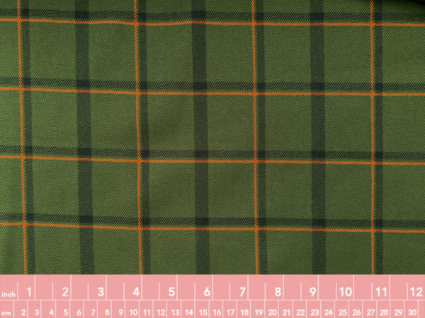 Designer Deadstock - Brushed Cotton/Poly Twill - Green Plaid