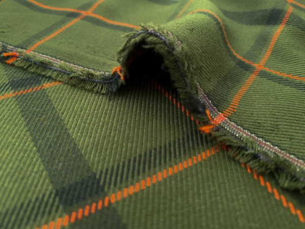 Designer Deadstock - Brushed Cotton/Poly Twill - Green Plaid