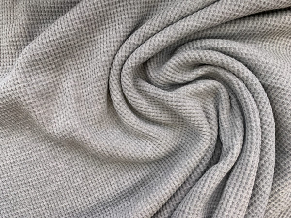 Designer Deadstock - Cotton/Spandex Thermal Knit - Cloud
