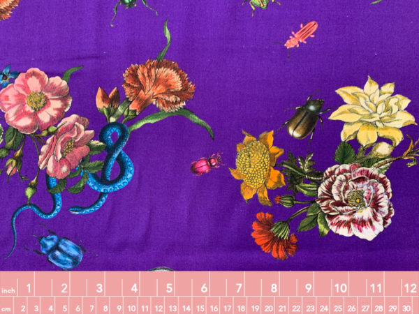 Lady McElroy - Chloe Linen/Rayon - Cobra Corsage - Purple