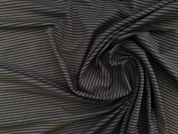 Organic Cotton/Bamboo Jersey - Slate Grey Stripe