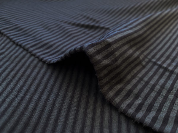 Organic Cotton/Bamboo Jersey - Slate Grey Stripe