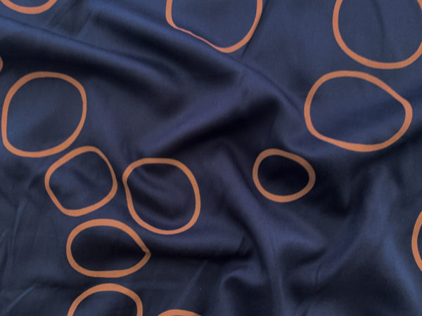 Mind the Maker – Viscose Twill – Circle Around – Indigo Night