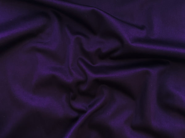 Designer Deadstock - Cotton/Spandex Stretch Sateen - Eggplant