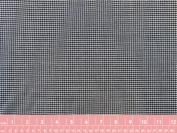 Designer Deadstock - Wool Gabardine - Black/White Houndstooth