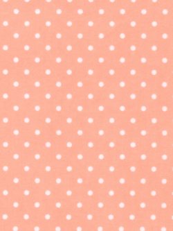 Cotton Flannel - Dots - Peach