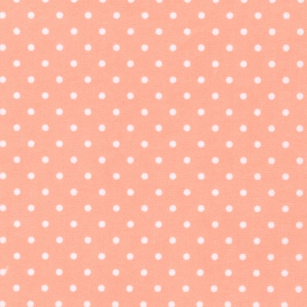 Cotton Flannel - Dots - Peach