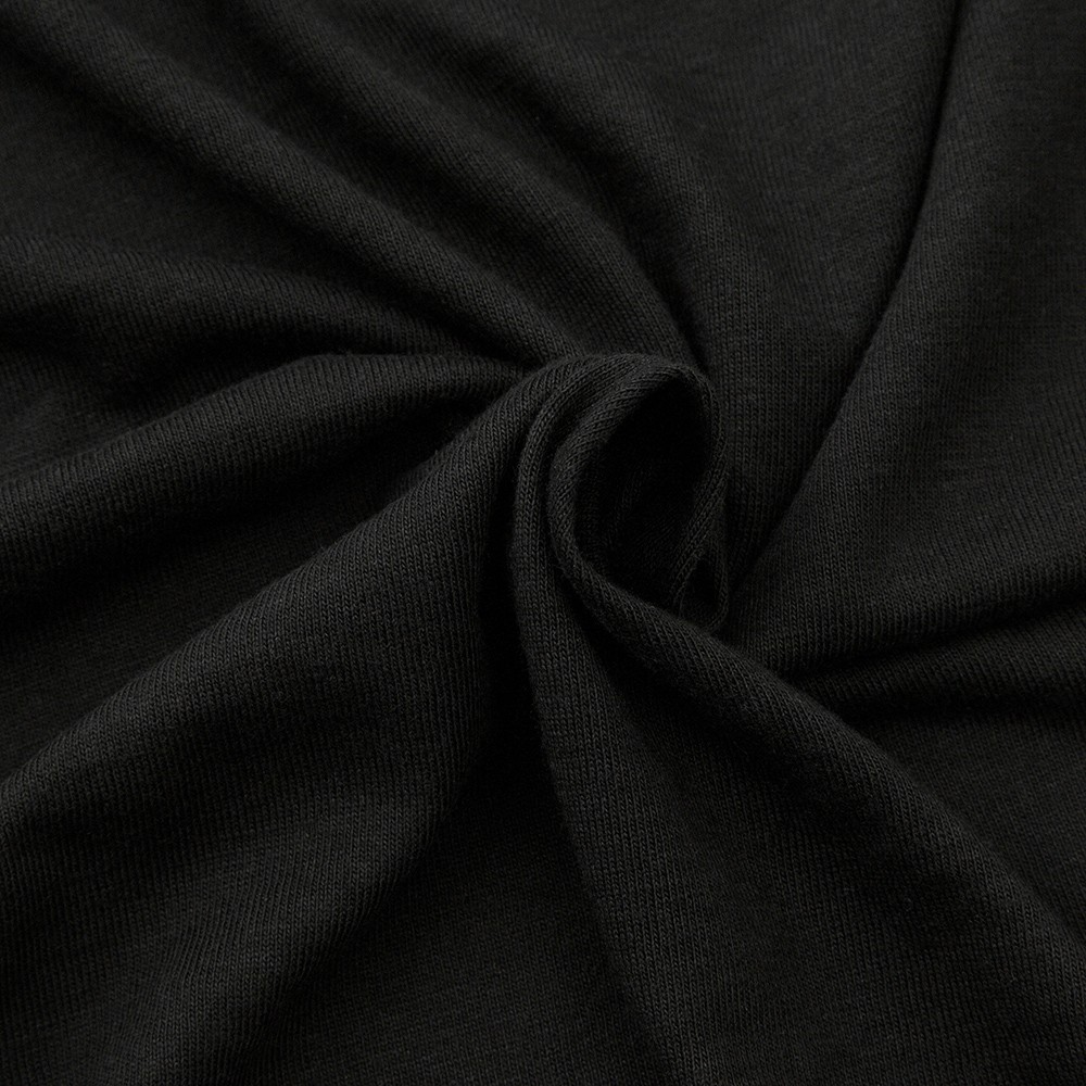 Cotton/Rayon Knit Jersey - Black - Stonemountain & Daughter Fabrics