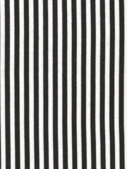 Cotton Flannel - Stripes - Black/White