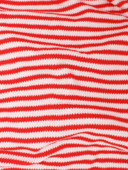 Martine Stripe - Rayon/Poly Textured Sweater Knit - Red/White