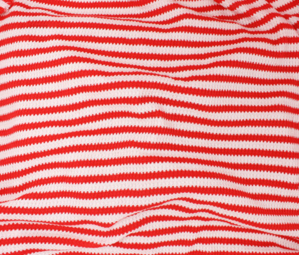 Martine Stripe - Rayon/Poly Textured Sweater Knit - Red/White
