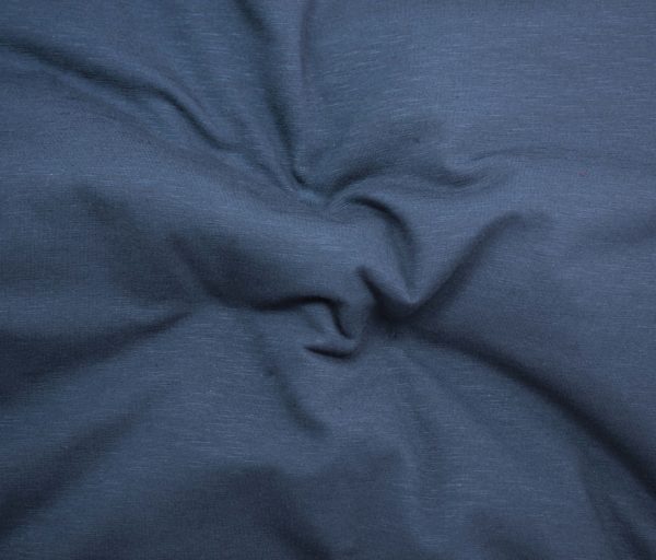 Textured Organic Cotton/Spandex Jersey – Navy