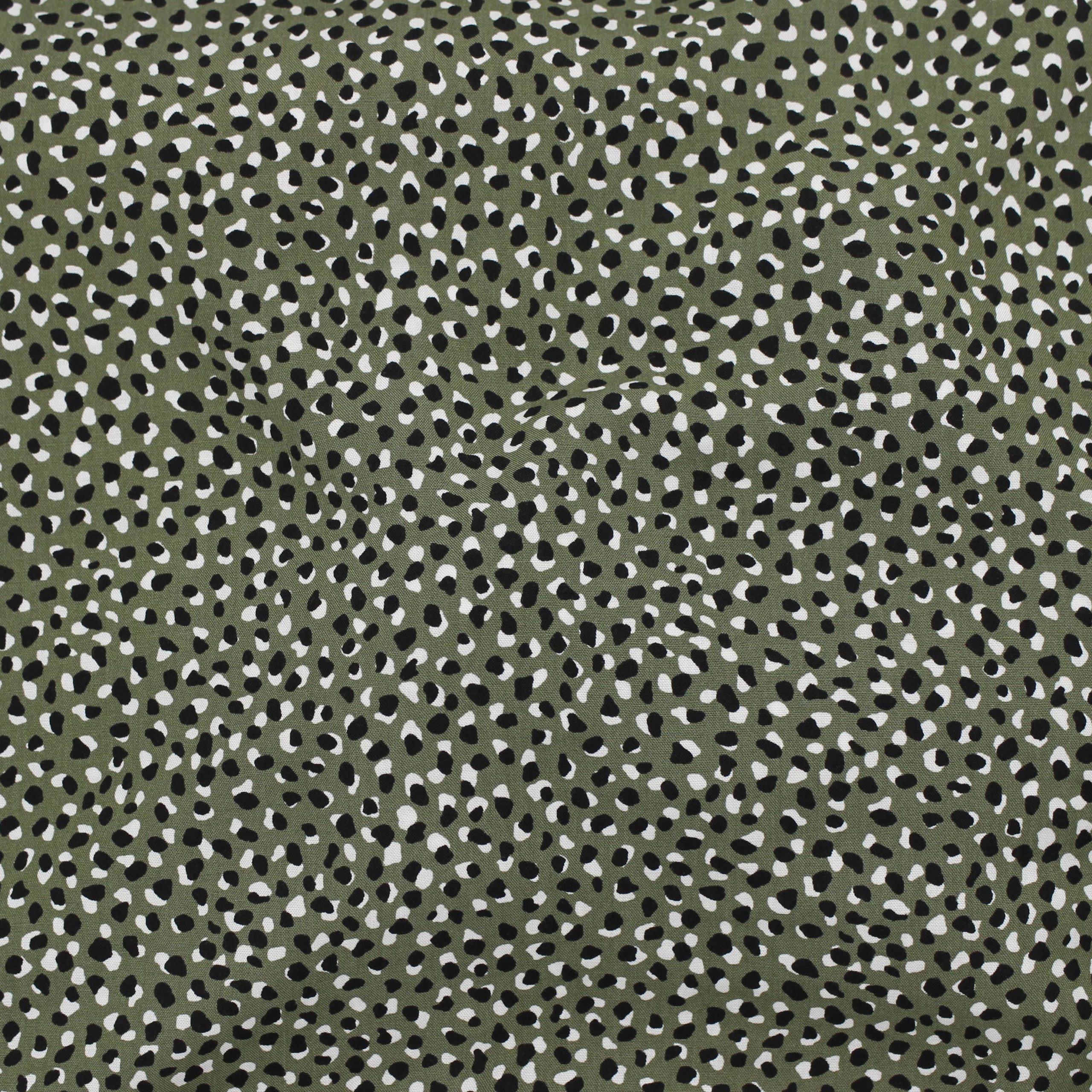 Rayon Challis Abstract Leopard Moss Stonemountain & Daughter Fabrics