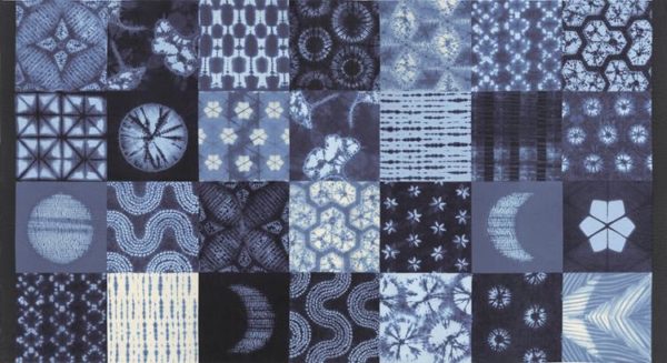 Quilting Cotton - Kawa - Shibori Patchwork Panel - Indigo