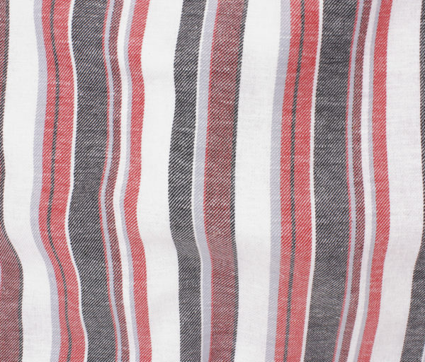 Savanna Cotton/Linen/Rayon Stripe – Red/Black