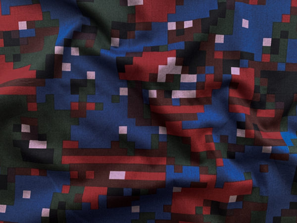 Japanese Cotton Lawn - Pixelated - Blue