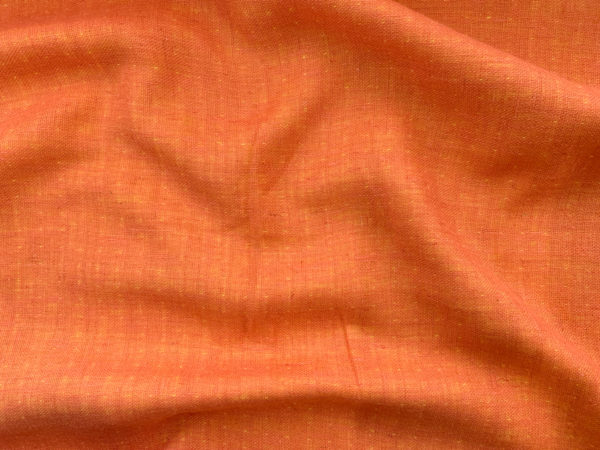 Designer Deadstock – Cotton/Linen Double Gauze – Creamsicle/Lemon