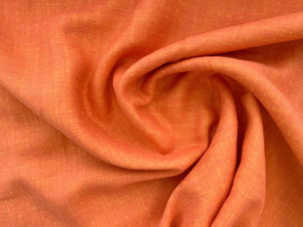 Designer Deadstock – Cotton/Linen Double Gauze – Creamsicle/Lemon