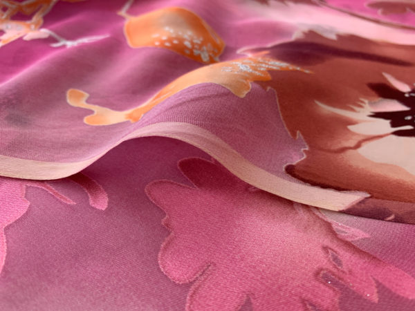 Hot Pink Polyamid Viscose Blend Floral Burnout Fabric, Italian Luxury –  Fabric & Frolic