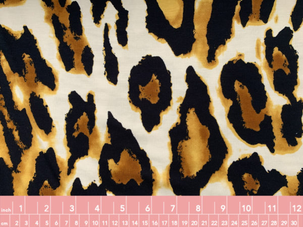 Designer Deadstock - Rayon/Spandex Jersey - Large Leopard Print