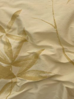 Designer Deadstock - Silk Dupioni - Bamboo Leaves