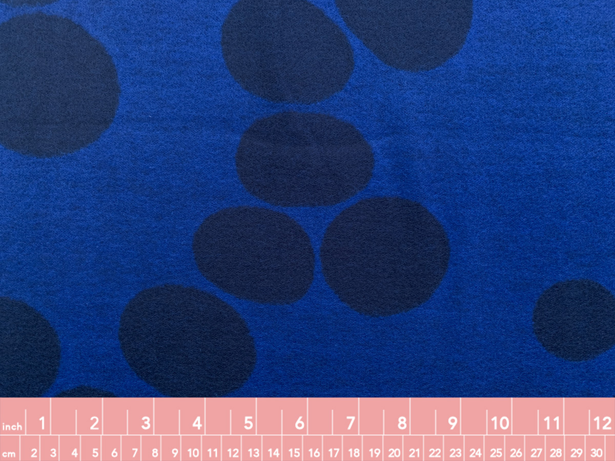 Organic Brushed Jacquard Knit / About A Dot / Cobalt