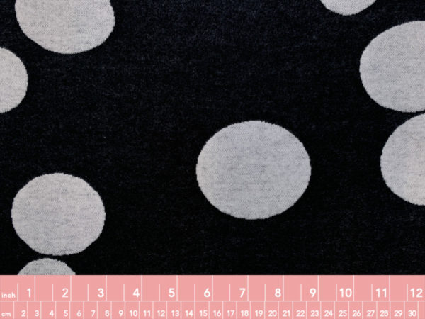 Mind the Maker – Organic Brushed Jacquard Knit – About a Dot – Black/White