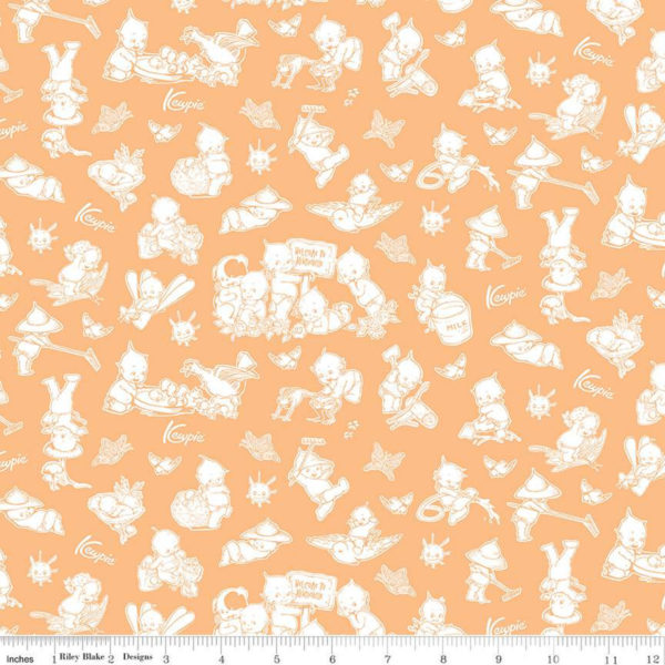 Quilting Cotton – Sew Kewpie – Kultivating Daisy – Creamsicle