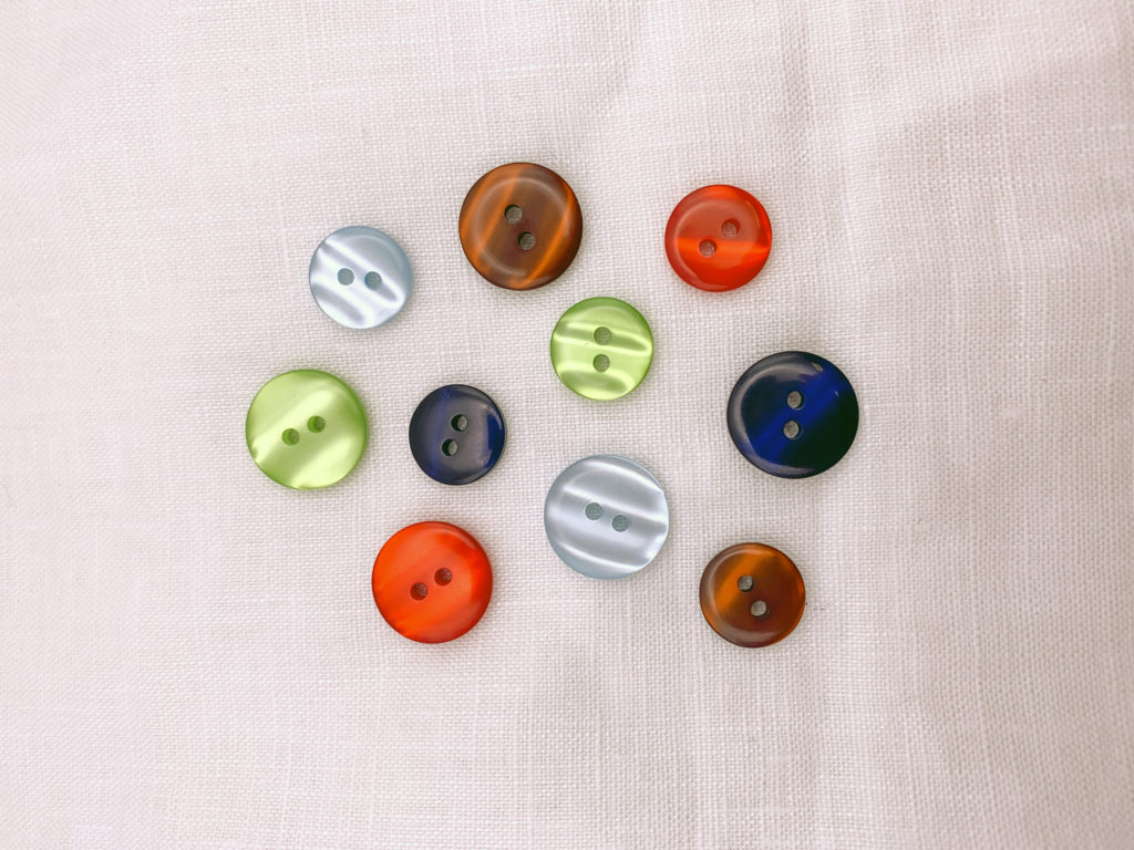 24 Mother of Pearl Plastic Button Medium Faux Shell Button Sewing